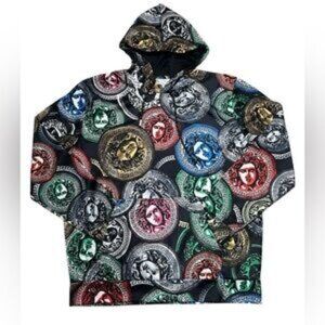 NWT baroque gold by drill clothing co hoodie Medusa Heads